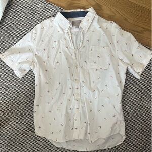 Men's White surfer shirt EUC